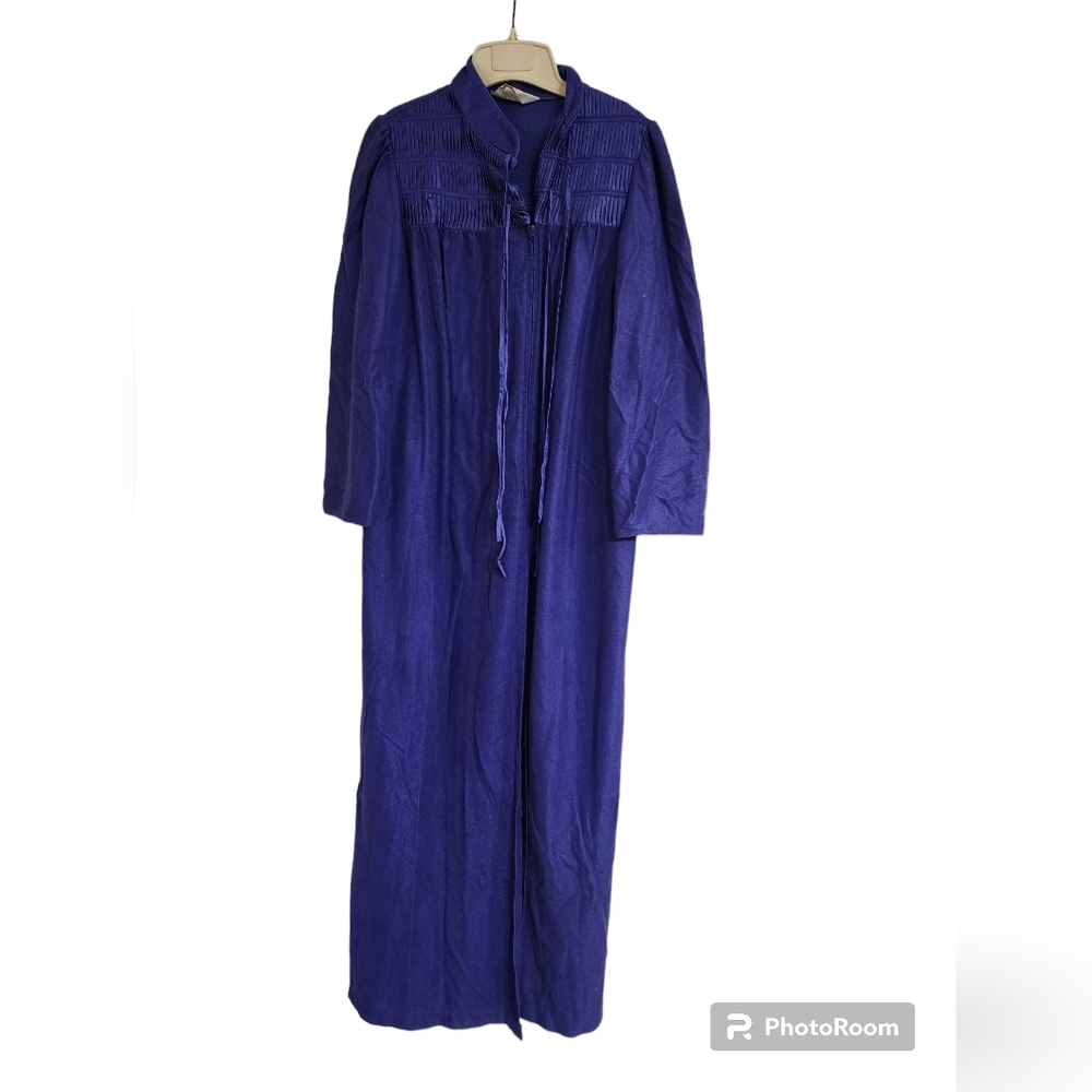 At Home Wear from Sears Blue Zip Front Robe